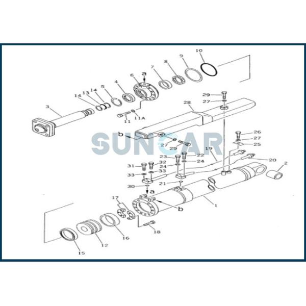 707-98-62100 7079862100 Blade Lift Cylinder Service Kit Fits Bulldozer D135A-1