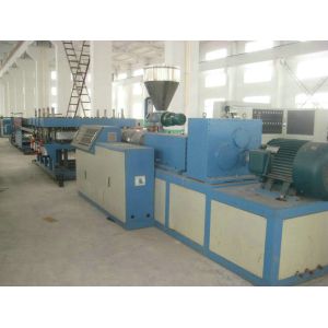 Conical Two Screw Extruder , Wood Plastic Composite / PVC Extruder