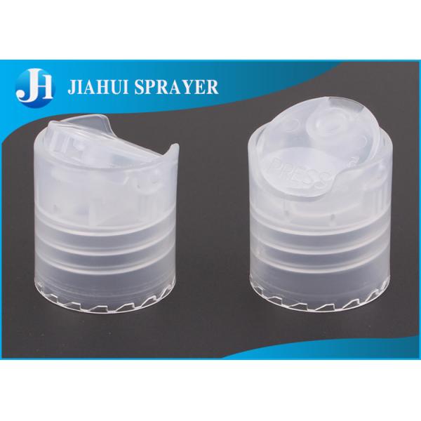 Quality Transparent Round  Push Pull Plastic Flip Caps Customized For Cosmetic Products wholesale