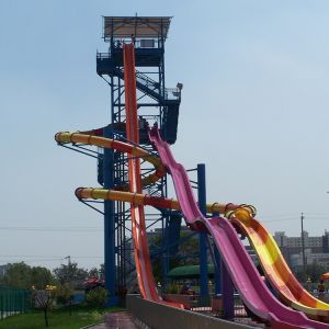 Fiberglass Water Slide with 12 Months Warranty Over 12 Years Working Life and
