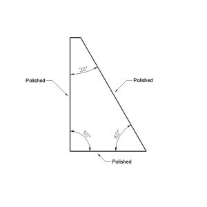 30° 60° 90° Right Angle Calcium Fluoride CaF2 Prisms For Medical And Optical