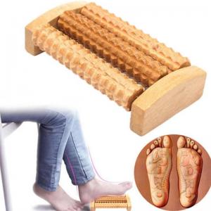 China Health Care Wooden Foot Roller , Acupressure Wooden Roller Anti Cellulite on sale