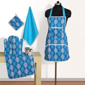 China Flower Pattern Adjustable Home Kitchen Cooking Apron with Pockets for Women and Men on sale
