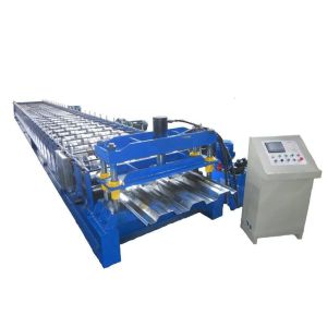 China 8T Floor Deck Roll Forming Machine 45# Steel With Quenching 60mm Shaft Chain Drive on sale