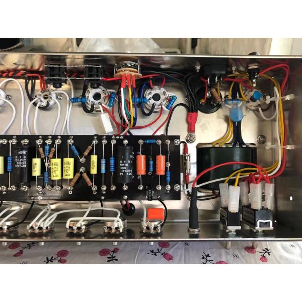 Custom Grand JTM45 Handmade Amp Head 50W in Black with Imported Gold Stripe AAAAA Grade Cabinet