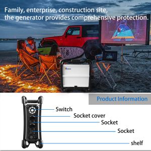 CE RHOS BSI Certified 3600W Portable Lithium Ion Battery Generator for Home and