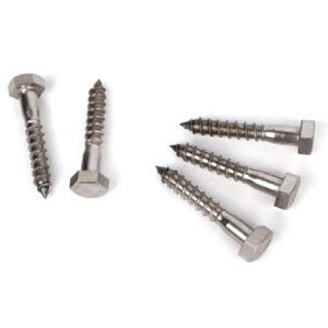 1/4"-1 1/4" ASME B 18.2.1 Stainless Steel Hex Head Wood Screws/Hex Lag Bolts
