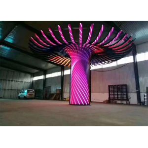 SMD2121 Cylindrical Led Display Flexible Led Wall 128x64 Dots