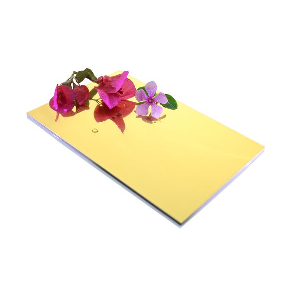Champagne Mirror Acp Sheet 1220 X 2440MM Antibacterial Exterior Aluminum Composite Panel
