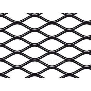Security Black Expanded Metal Mesh , Smooth Faced Aluminum Expanded Mesh Sheet
