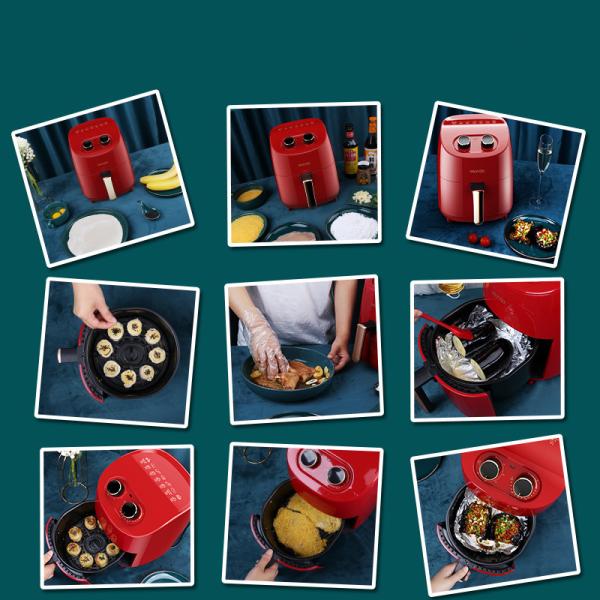 3.5L 1000W Air Fryer Smart Home 3.7 Quart Non Stick