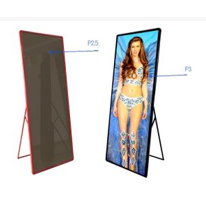 Hotsale p2 p2.5 p3 smd indoor full color led poster screen floor standing wifi