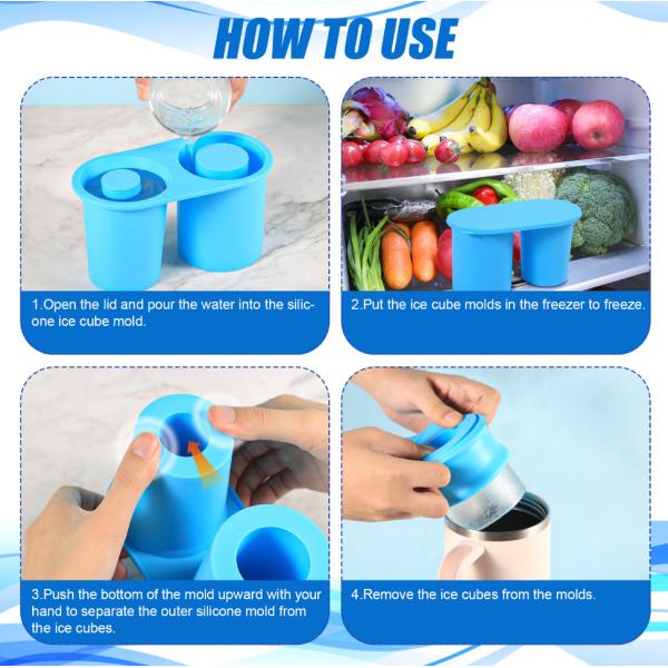 Summer Silicone Ice Cube Making Molds for Stanli Cup Made of 100% Food Grade Silicone