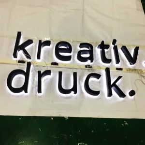 Cheap Matte Metal Backlit Letter Sign 50000 Hours Lifetime for sale