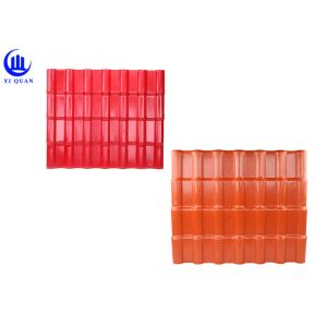 UV Resistant Synthetic Resin Roof Tile 219mm Pitch For Building Construction