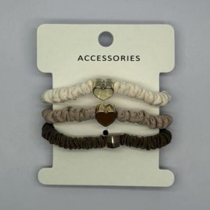 China Multi-colors Stylish Elastic Hair Ties with Heart for Endless Styling Options on sale
