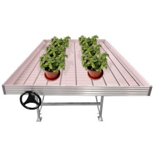 Movable Hydroponic Ebb And Flood Customized Greenhouse Rolling Benches Seedbed