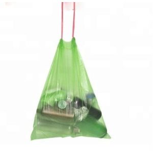 Compostable LDPE Drawstring Garbage Bags Waterproof PP Rope 10-100microns