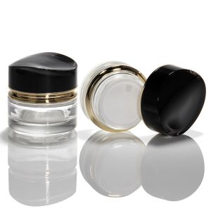 Luxurious Glass Cream Jar 50g 30ml Empty Skin Glass Cream Jar Cosmetics Jar With