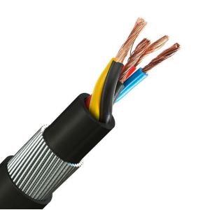 0.6/1KV 5x4mm2 Copper CONDUCTOR SWA steel wire PVC insulated power cable with PE
