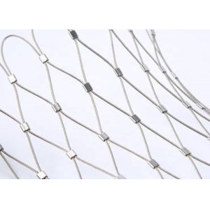SS304 316 Cable Mesh Net / Steel Cable Netting Fence For Tensile Project