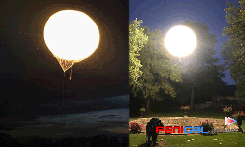 Eco Friendly Video Lighting Elliptical Balloon Light For Studios