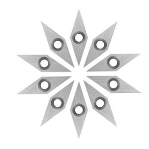 Diamond Cutting Edge Carbide Woodturning Cutters 10pcs with screws Standard