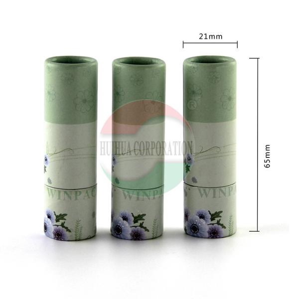 Quality Biodegradable Kraft Paper Lip Balm Tube With CMYK Printing Offset wholesale