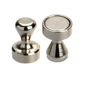 Cheap Customized Color Neodymium Push Pin Magnets With Metal Case Dia 12-25mm for sale