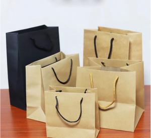 China High Durability Custom Printed Kraft Paper Bags Eco Friendly High Tear Resistance on sale