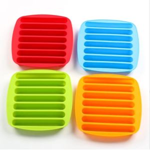 Multiple-color Ice Stick Mould 7 Cavity Silicone Biscuits Chocolate Mold Ice