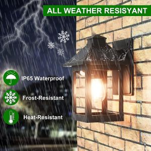 Solar Motion Sensor Wall Light Dusk to Dawn Led Wall Mount Sconce Exterior