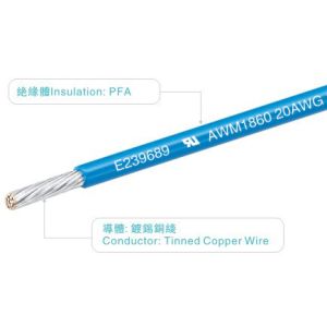 26AWG 150V 200C Blue PFA Wires UL758 AWM1860 For Heater Home Appliance Light