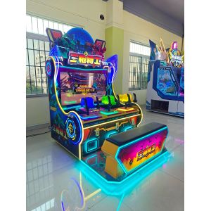 Amusement park redemption coin-operated 3 players ball shooting game machine for