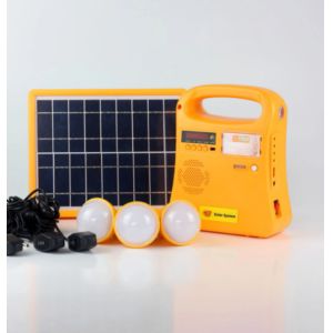 5w Solar Home Lighting System Portable Led Solar Light With Fm Radio