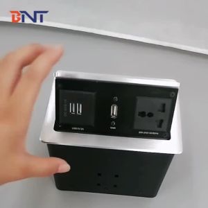 BNT Pop up Electric Desktop Socket with USB Charger for Training Room BP520