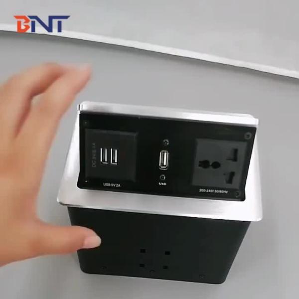 Quality Multi-functional hydraulic gas pop up electrical socket with network port wholesale
