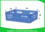 Recyclable Plastic Crates With Lids , Light Weight Stacking Storage Boxes For