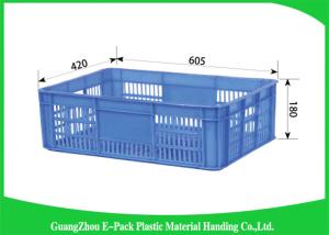 Cheap Recyclable Plastic Crates With Lids , Light Weight Stacking Storage Boxes For Logistic for sale