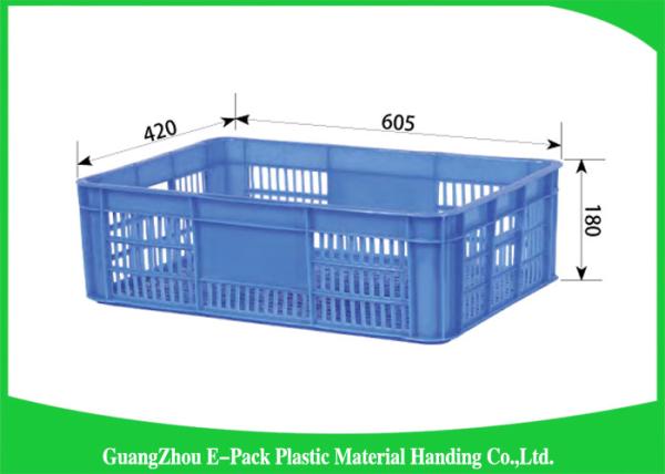 Recyclable Plastic Crates With Lids , Light Weight Stacking Storage Boxes For