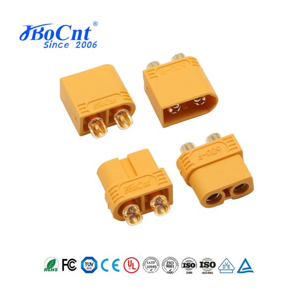 Quality 60U XT Connectors 2 Pin 30A Male And Female Connector Plug Yellow With Solder Terminals wholesale