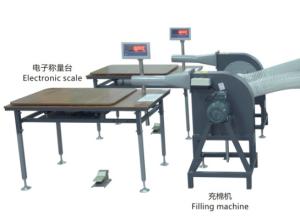 China Sofa Factory Fiber Filling Machine Working Table With Scale Grey Color on sale