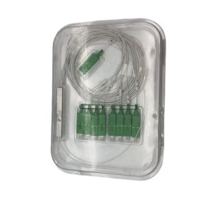 FTTH Mini PLC Fiber Optic Splitter APC Steel Tube Connector for Communication