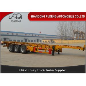 Semi Chassis Container Trailer 40 Foot Straight Frame Tri Axle Container Carrier