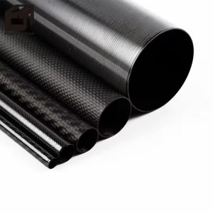 Manufacturer High Modulus 3K Carbon Fibre Round Tube/Pole/Pipe Custom Carbon