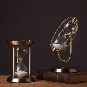 China Desktop Decor Large Antique Brass Hourglass 15 Minute - 2 Hour Sand Hourglass on sale