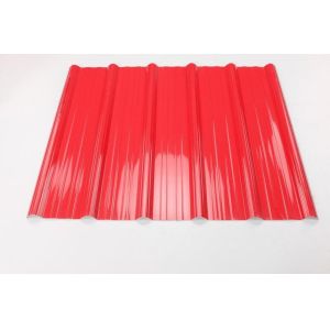 One Layer Coloured Corrugated Plastic Roofing Sheets For House Trapeziod Style