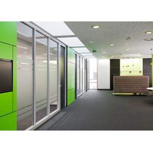 Glawall Isolated Space Glass Partition Wall Durable Strong Glass Aluminum