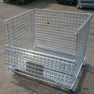 Collapsible Warehouse 250kg Wire Mesh Container Rack Heavy Duty