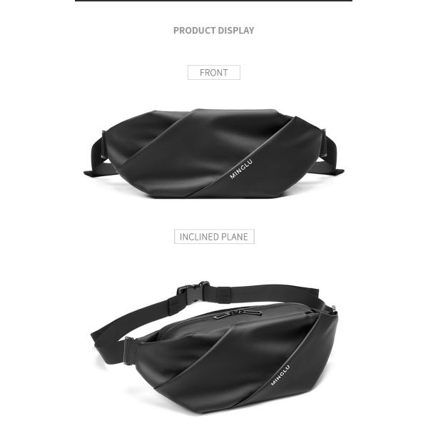 Durable Korean Style Stylish Mens Sling Bag Accept Customized Logo